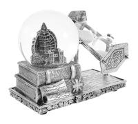 ULTECHNOVO Bola De Cristal y Reloj De Arena Vintage 15 Cm Resina Artesanal con Luz y Música para Decoración Creativa De Escritorio y Sala De Estar Sin Batería