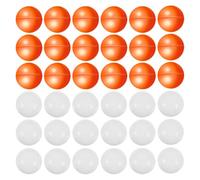 ULTECHNOVO Bolas de Lotería Huecas de 4 Cm, 50 Piezas (25 Naranjas 25 Blancas), Bolas para Fiesta en Casa Reutilizables de Pvc, Abiertas para Rifas, Suministros para Eventos y Juegos