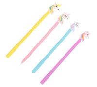 ULTECHNOVO Bolígrafos de Gel para Escribir 4 Piezas Diseño de Unicornio 3d, Colores Surtidos, Punta Fina, Plumas para Estudiantes y Papelería Creativa Color Color Aleatorio Estilo Aleatorio