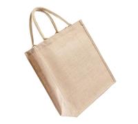 ULTECHNOVO Bolsa de Arpillera Vintage 26x27x10 Cm Asa de Algodón Bolsa Reutilizable para Supermercado y Almacenamiento Resistente y Lavable Unisex