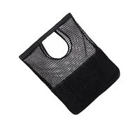 ULTECHNOVO Bolsa de Compras de Malla Grande Bolsa de Playa Plegable Negra Material Ecológico Resistente Ligera y Lavable Reutilizable para Almacenamiento y Uso Diario