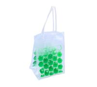 ULTECHNOVO Bolsa de Ecológica de Pvc Verde, Capacidad 750 Ml, Reutilizable Asas Pack de 2 para Botellas de Vino Tinto y Bebidas Embotelladas para Bodas y