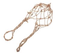 ULTECHNOVO Bolsa de Malla Tejida para Frutas y Verduras, Bolsa de Comestibles Tejida, 5 Catties, Cuerda de Cáñamo, Color Caqui, Portátil y Lavable, para Uso en Casa Aire Libre