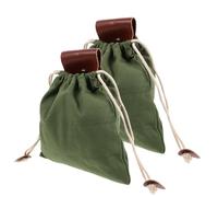ULTECHNOVO Bolsa De Recolección De Lona para Exteriores Camping y Senderismo con Cordón y Cierre para Recolectar Alimentos Al Aire Bolsas Pequeñas para Cinturón