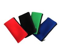 ULTECHNOVO Bolsa Organizadora para Lápices Multifuncional, Gran Capacidad, Resistente Tela de Neopreno, 4 Unidades (Negro, Rojo, Azul y Verde) para Almacenamiento Escolar y Oficina