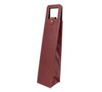 ULTECHNOVO Bolsa para de Cuero Soporte Plegable para Botella Individual Elegante y Práctica Transporte Bolsa de Mano para Vino
