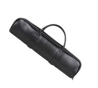 ULTECHNOVO Bolsa Para Flauta Negra De Cuero 16 Compartimentos, Estuche Portátil Resistente Para Almacenamiento y Transporte Práctico En Conciertos y Viajes