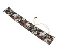 ULTECHNOVO Bolsa Portátil para Guardar Baquetas de Batería, 2-3 Pares, Tela de Algodón Negro, Diseño Delicado y Cómodo para Viajes al Aire Libre