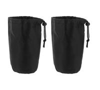 ULTECHNOVO Bolsas Organizadoras Cordón de Nylon Negro Tamaño Pequeño 11 CM Diámetro X 20 CM Alto 2 Piezas para Ropa y Abrigos Resistentes y Portátiles para Viaje Gimnasio y Mochileros