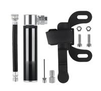 ULTECHNOVO Bomba de Aire Portátil de Aleación de Aluminio para Bicicleta Mini Inflador Manual Compacto con Conexión Segura para Ruedas y Balones Ligero para Montaña y Carretera Caja Negra