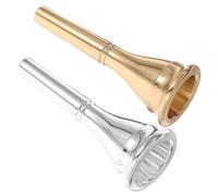 ULTECHNOVO Boquilla Dorada para Trompa Estándar de Metal, Pack de 2 Piezas, Accesorio de Precisión para Trompa Adecuado para Conciertos Profesionales y Práctica Diaria