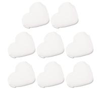 ULTECHNOVO Borlas de Polvo de Maquillaje en Forma de Corazón White, 8 Piezas, Esponja y Antipelusa Que Conserva el Polvo y Ofrece Buen Agarre para Mujeres y Niñas