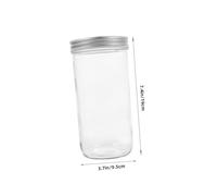 ULTECHNOVO Bote de Vidrio Hermético para Almacenamiento de Alimentos y Té Recipiente Transparente para Cocina Frasco Sellado para Frutas Secas y Especias con Tapa y Diseño Visible