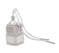ULTECHNOVO Botella Vacía De Perfume Para Coche De Cristal Brillantes Vial Colgante De Aromaterapia Para Espejo Retrovisor Ambientador Para Coche