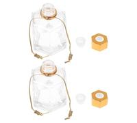 ULTECHNOVO Botellas de Aromaterapia de Vidrio Vacías 100ml, 2 Piezas, Hexagonales Doradas, para Difusor de Aceites Esenciales, Decoración de Sala y Ambiente en Hogar, Oficina y SPA