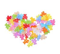 ULTECHNOVO Botones de Costura de Plástico Forma de Oso, 100 Piezas, Botones Planos Pequeños para Manualidades, Scrapbooking, Decoración Artesanal y Proyectos de Ropa