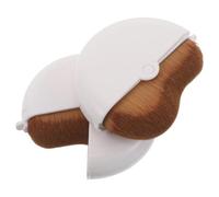 ULTECHNOVO Brocha para Base de Maquillaje Giratoria con Tapa, Pelo Ondulado Ultrasuave, 2 Unidades, Multifunción para Base Líquida y Polvo, Adecuado para Retoques y Viaje