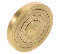 ULTECHNOVO Brújula Bagua Mini de Latón Dorado Diseño Compacto y Portátil, Rotación Suave, Adecuado para Oficina y Decoración Mística Tradicional Feng Shui