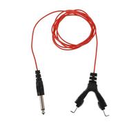 ULTECHNOVO Cable de Gancho Fino para Máquina de Tatuajes 1,8 M Rojo Clip Seguro para Conexión en Estudio de Tatuajes