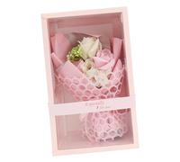 ULTECHNOVO Caja de con de Rosa Artificial de Jabón Perfumado de Flores Artificiales Rosa para Decoración San Valentín y Ocasiones Especiales