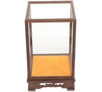ULTECHNOVO Caja De Exhibición Cubierta De Vidrio para Artesanías Vitrina Coleccionable para Almacenamiento De Muñecas y Decoración