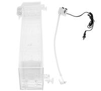 ULTECHNOVO Caja de Filtro para Acuario Colgante con Bomba de Pecera, Filtro Multifuncional de Acrílico Silencioso, 6 Compartimentos, Purificador Externo para Peces y Cultivo de Oxígeno