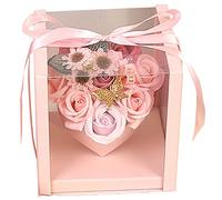 ULTECHNOVO Caja De Flores De Jabón De Rosas Jabón Floral Elegante Aroma Rosas Para Regalos De Cumpleaños Para Mujeres y Regalos Del Día Madre