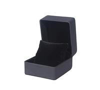 ULTECHNOVO Caja de Reloj de Viaje Caja de Almacenamiento Individual Organizador de Joyas de Regalo Collar para Collar Sostenedor Anillos Pulseras Reloj Carbonarius