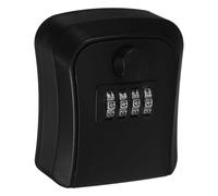 ULTECHNOVO Caja de Seguridad para Llaves Pequeña de Plástico Abs, Montura Mural, Cerradura de Código Reiniciable, Color Negro, Adecuado para Uso Exterior en Hogares y Oficinas, 1 Unidad