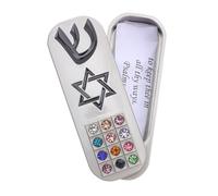 ULTECHNOVO Caja Decorativa para Puerta Forma De Biblia Soporte Tradicional para Pergamino De Bendición del Hogar para Decoración Judía y Mezuzá De Bendición Puerta