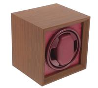ULTECHNOVO Caja Giratoria para Relojes Automáticos de Madera Oscura con Panel Interior Rojo Velocidades Ajustables para Coleccionistas de Relojes