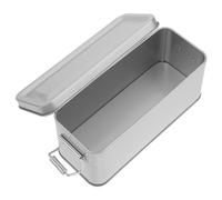 ULTECHNOVO Caja Metálica Rectangular Creativa y Elegante para Almacenar Dulces de Hierro Color Plata en Navidad y Temporada de Flores para Galletas Pequeñas