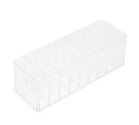 ULTECHNOVO Caja Organizadora Tamaño Compacto para Lápices Labiales Transparente Almacenamiento Vertical 27 Compartimentos para Maquillaje y Uso en Tocador