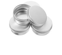 ULTECHNOVO Cajas de Aluminio Redondas Vacías 4 Piezas, Contenedores de Hojalata para Jaboneras, Porta Crema y Velas Artesanales, Tamaño Pequeño para Almacenamiento en Hogar y Viajes