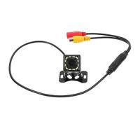 ULTECHNOVO Cámara de Marcha Atrás para Coche Negra con 12 Luces Led, Visión Nocturna HD y Lente Ccd Antivibración, Adecuado para Seguridad y Estacionamiento