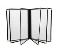 ULTECHNOVO Carpeta de Páginas Sueltas Transparente para Menús de Restaurantes 6 Páginas, Cubierta de Pvc Resistente a Aceite y Agua, Tamaño 31.5x23.5 Cm para Servicio de Comida
