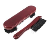 ULTECHNOVO Cepillo de Limpieza para Mesa de Billar 2 Piezas Mango de Madera Natural, Cerdas Largas No Rayantes, Accesorio para Limpieza Profunda de Mesas de Billar en Color Rojo