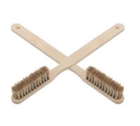 ULTECHNOVO Cepillo para Escalada en Roca 2 Unidades Mango de Madera Cerdas de Nailon Resistentes Color Albaricoque Herramienta Portátil para Limpieza de Presas en Búlder Uso en