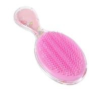 ULTECHNOVO Cepillo para Pelo de Niña Portátil con Diseño Transparente Ovalado Cepillo Desenredante para Cabello Mojado Compacto y Ligero para Viajes y Cuidado Diario