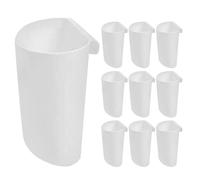 ULTECHNOVO Cestas Colgantes de Plástico en Color Claro 10 Piezas para Carrito de Belleza, Mini Cubos de Almacenamiento Portátiles para Organización en Salón y SPA, Accesorios Compactos
