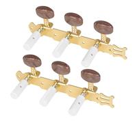 ULTECHNOVO Clavijas de Afinación para Guitarra Clásica 3 en Línea 2 Piezas Cabezal de Ágata Dorado Piezas de Repuesto de ABS y Metal Accesorio para Reparación y Mantenimiento de Guitarra