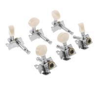 ULTECHNOVO Clavijas de Afinación para Guitarra Folk 6 Piezas Metálicas 3 Izquierda y 3 Derecha Cabezas Diseño Abierto Accesorios para Guitarra Acústica Herramientas de Afinación