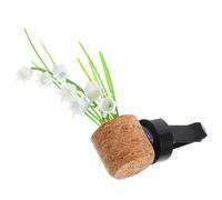 ULTECHNOVO Clip Aromático para Ventilación de Coche Maceta Simulada, Decoraciones Tablero del Auto, Ambientador Duradero de Corcho y Plástico, Accesorio Perfumado para Mujeres, Uso Interior
