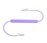 ULTECHNOVO Clip Metálico Doble Cabezal y Silicona Plana para Baberos y Pañuelos, Pinza Clínica Morada Adecuado para Consultorios Dentales y Clínicas