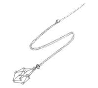 ULTECHNOVO Colgante Jaula para Cristales de Acero Inoxidable con Cadena Ajustable Soporte para Piedras Naturales y Cristales Irregulares Collar Artesanal para Hacer Joyas