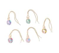 ULTECHNOVO Colgante para Interior de Coche 5 Botellas de Perfume Recargables de 10ml, Material de Vidrio y Arcilla Polimérica, Mejora la Claridad Mental y Relaja Cuerpo y Color Aleatorio