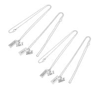 ULTECHNOVO Collar Colgante Deportivo para Mujer Set de 4 Piezas Dijes de Maratón 262 y 131 Acero Inoxidable Color Plata Joyería Motivacional para Corredoras y Eventos Deportivos