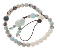ULTECHNOVO Cordón para Teléfono Móvil de Piedra Verde Estilo Chino Correa Corta y Colgante Bodhi, Ligero y Adecuado para Accesorios Hechos a Mano