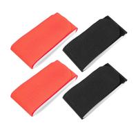 ULTECHNOVO Correas de Esquí Ajustables 4 Piezas, Nylon Resistente, 2 Negras y 2 Naranjas, Sujetadores de Barra para Deportes de Invierno, Fijación Segura para Esquís y Transporte