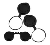 ULTECHNOVO Cubierta de Lente para Prismáticos Tamaño Compacto y Liviano Instalación Sencilla para Uso en Camping 1 Juego Negro Goma